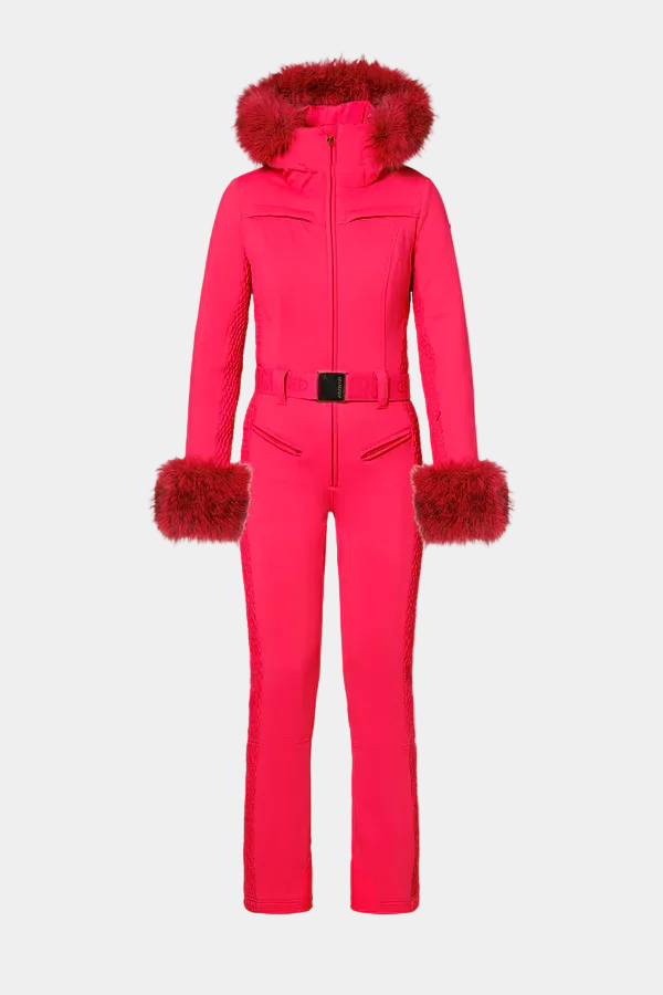 Angele Ski Suit Faux Border Italian Rose