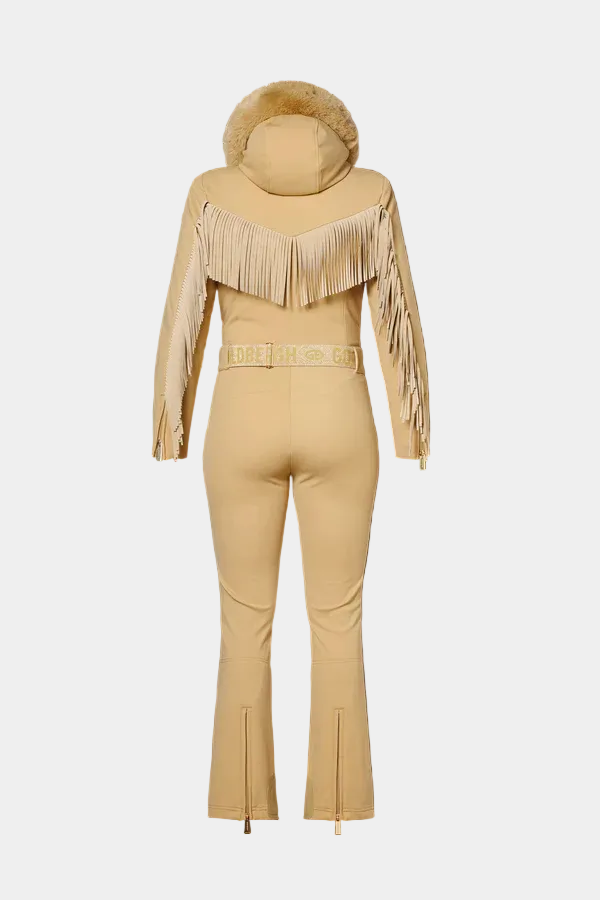 FRINGE SKI SUIT FAUX BORDER