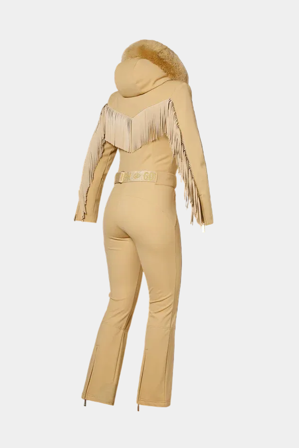 FRINGE SKI SUIT FAUX BORDER