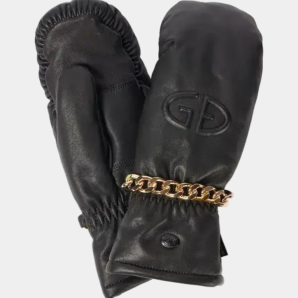 LUVAS KENDALL CHAIN-DETAIL LOGO MITTENS