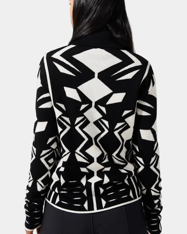 Geo Merino Wool Turtleneck