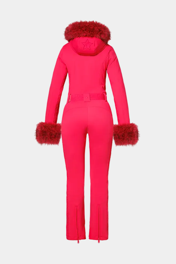 Angele Ski Suit Faux Border Italian Rose