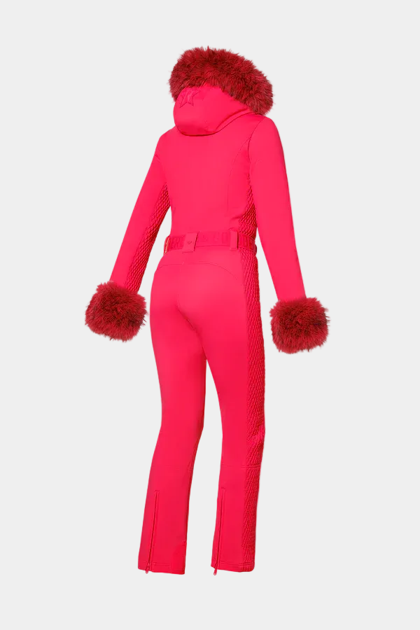 Angele Ski Suit Faux Border Italian Rose