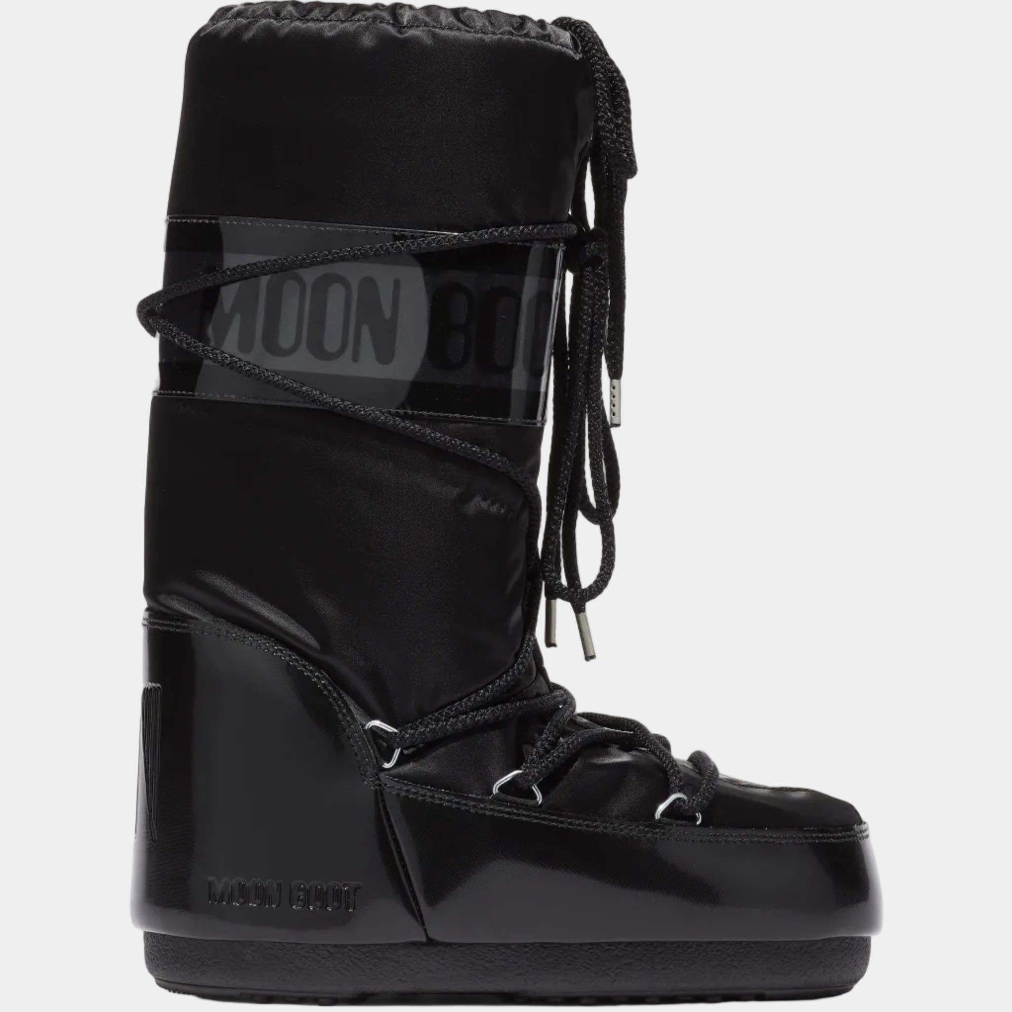 ICON GLANCE BLACK SATIN BOOTS