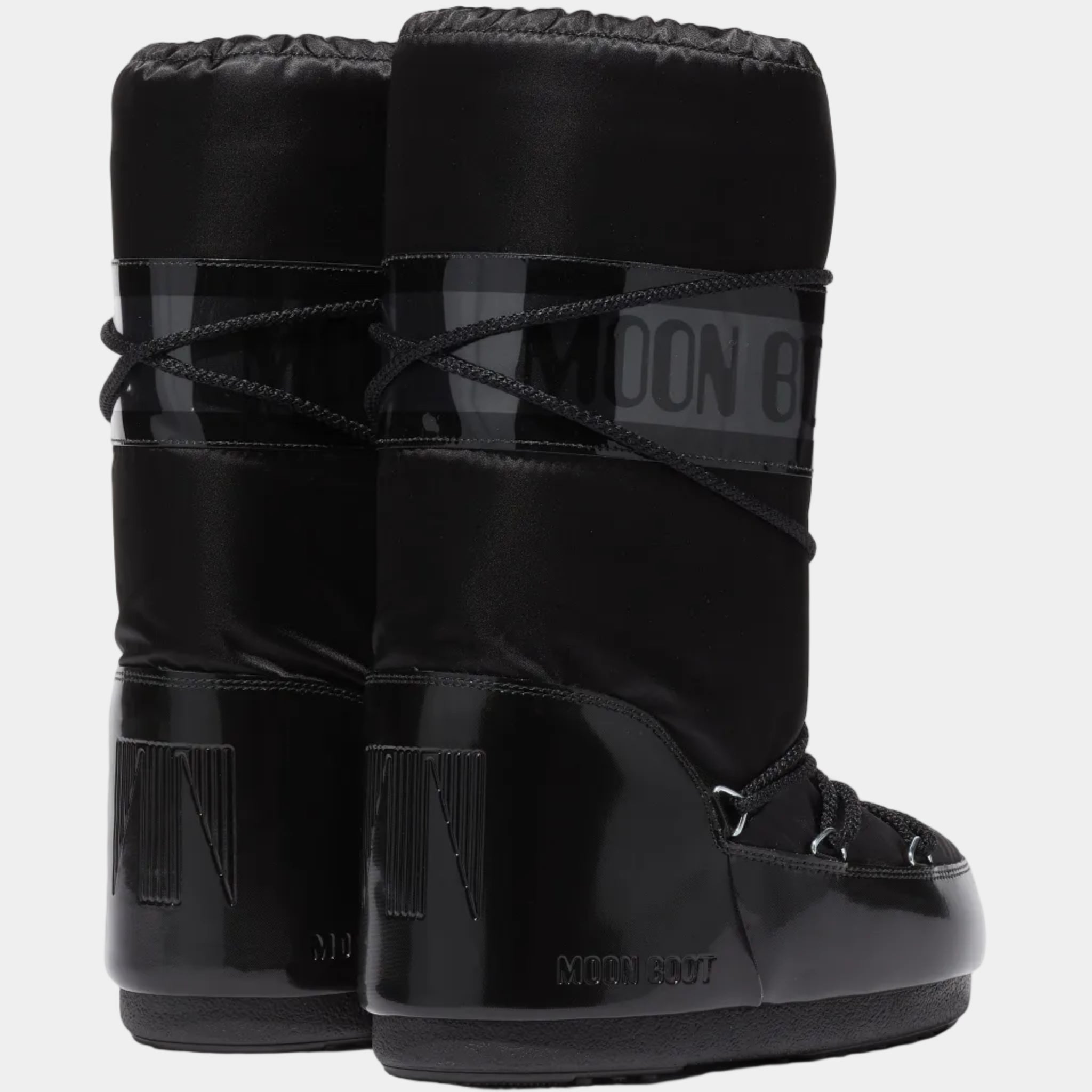 ICON GLANCE BLACK SATIN BOOTS