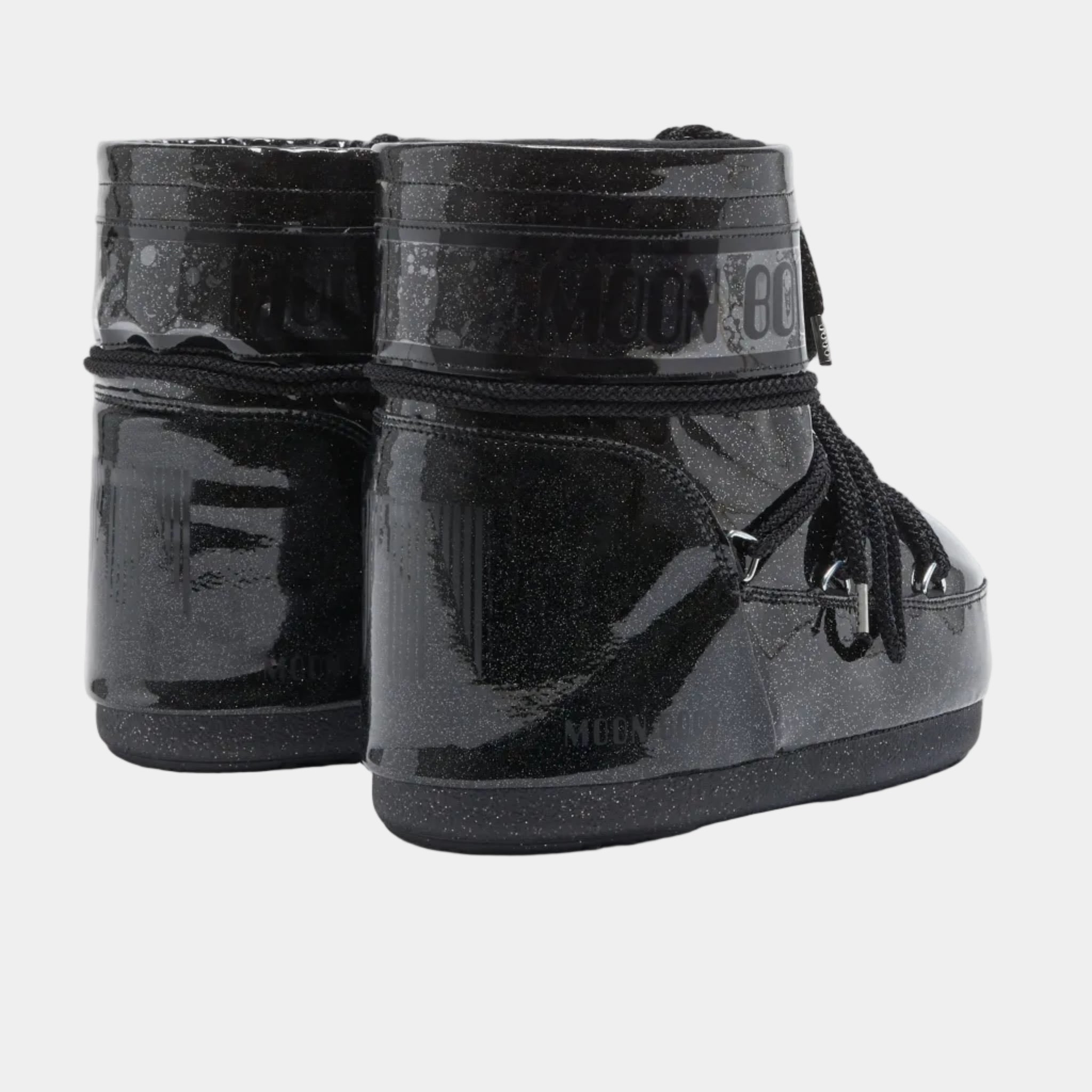 ICON LOW BLACK GLITTER BOOTS