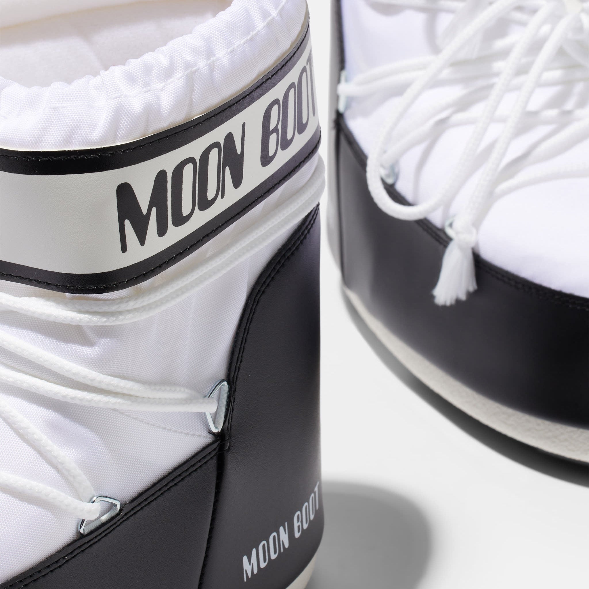 ICON LOW BLACK-WHITE NYLON BOOTS