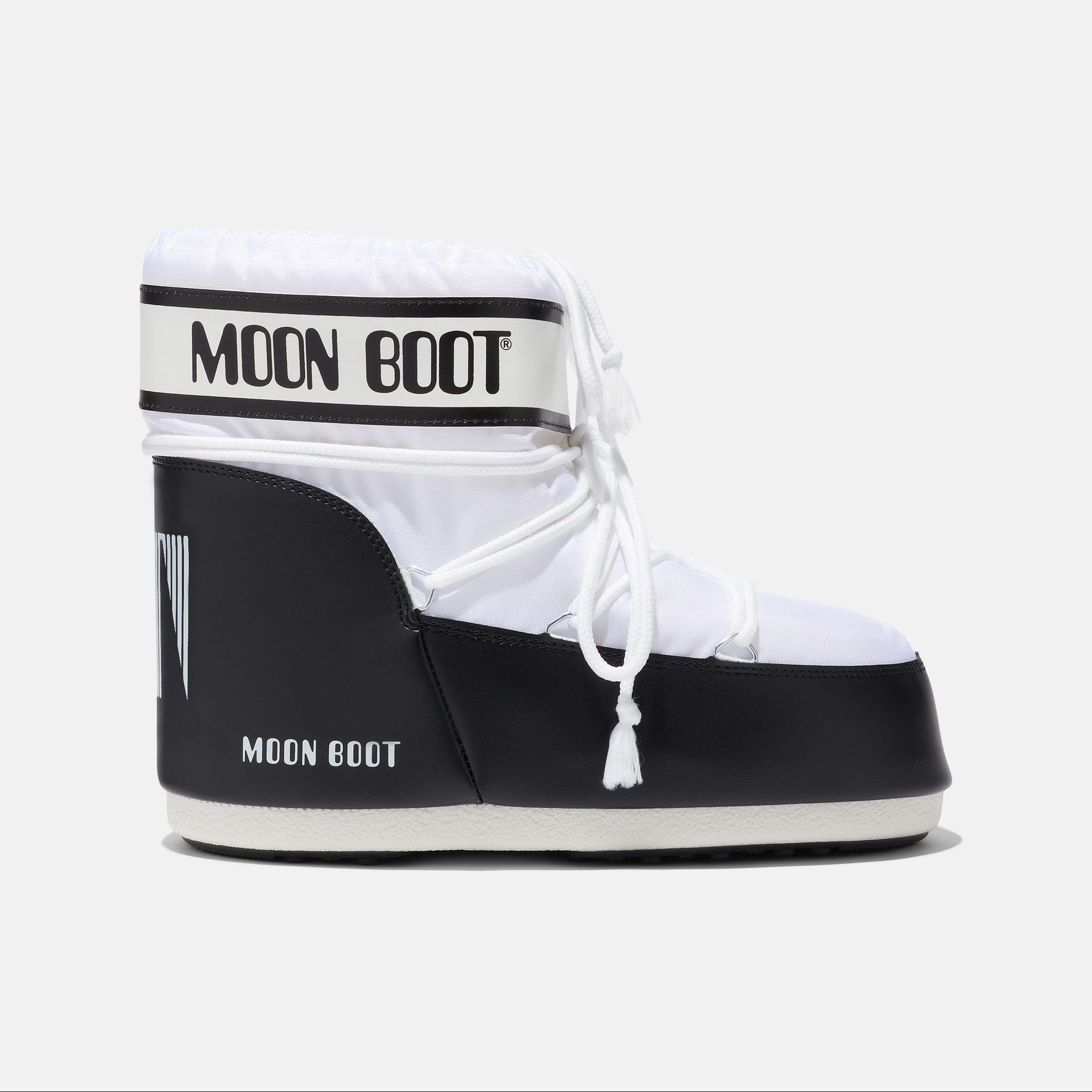 ICON LOW BLACK-WHITE NYLON BOOTS