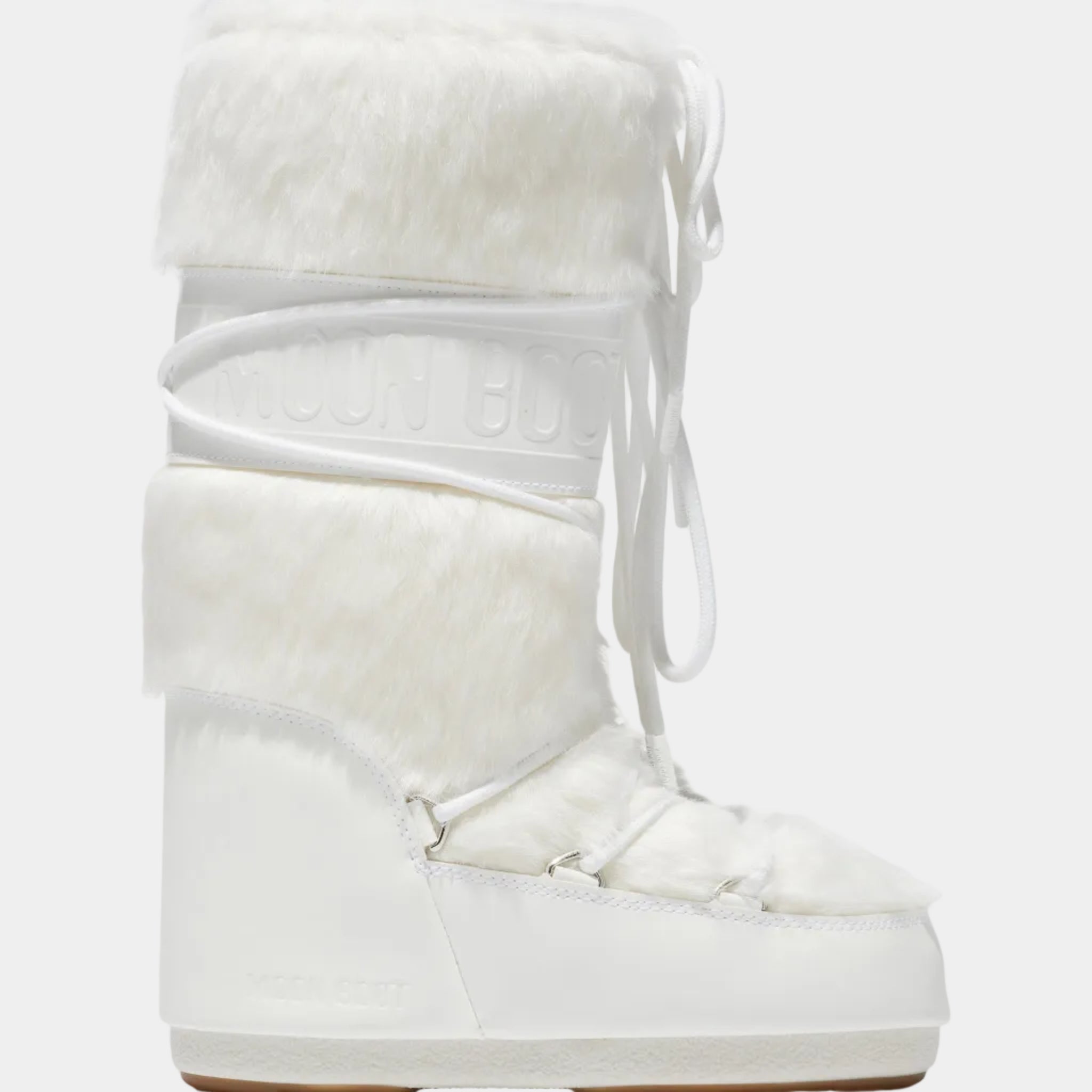 ICON WHITE FAUX-FUR BOOTS