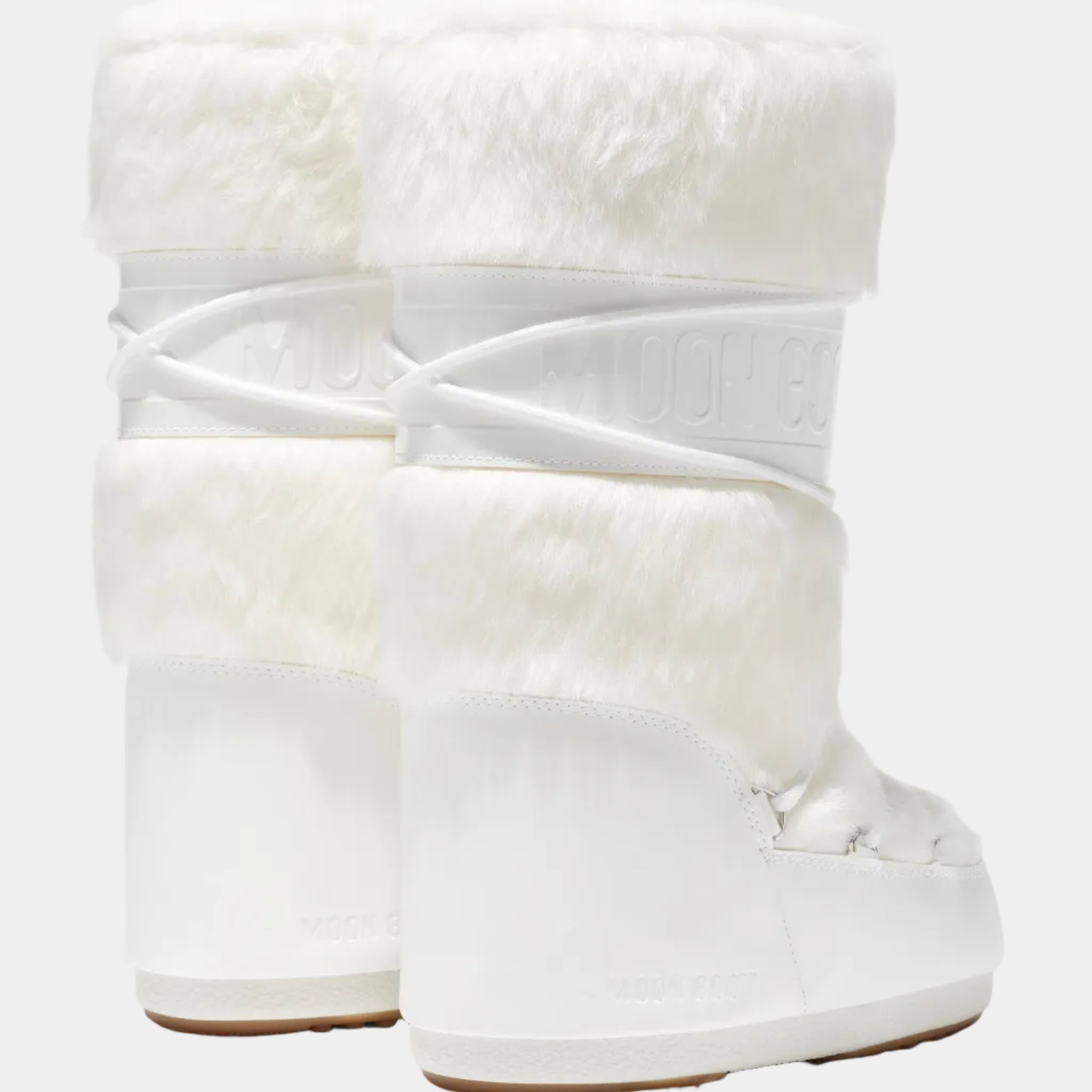 ICON WHITE FAUX-FUR BOOTS