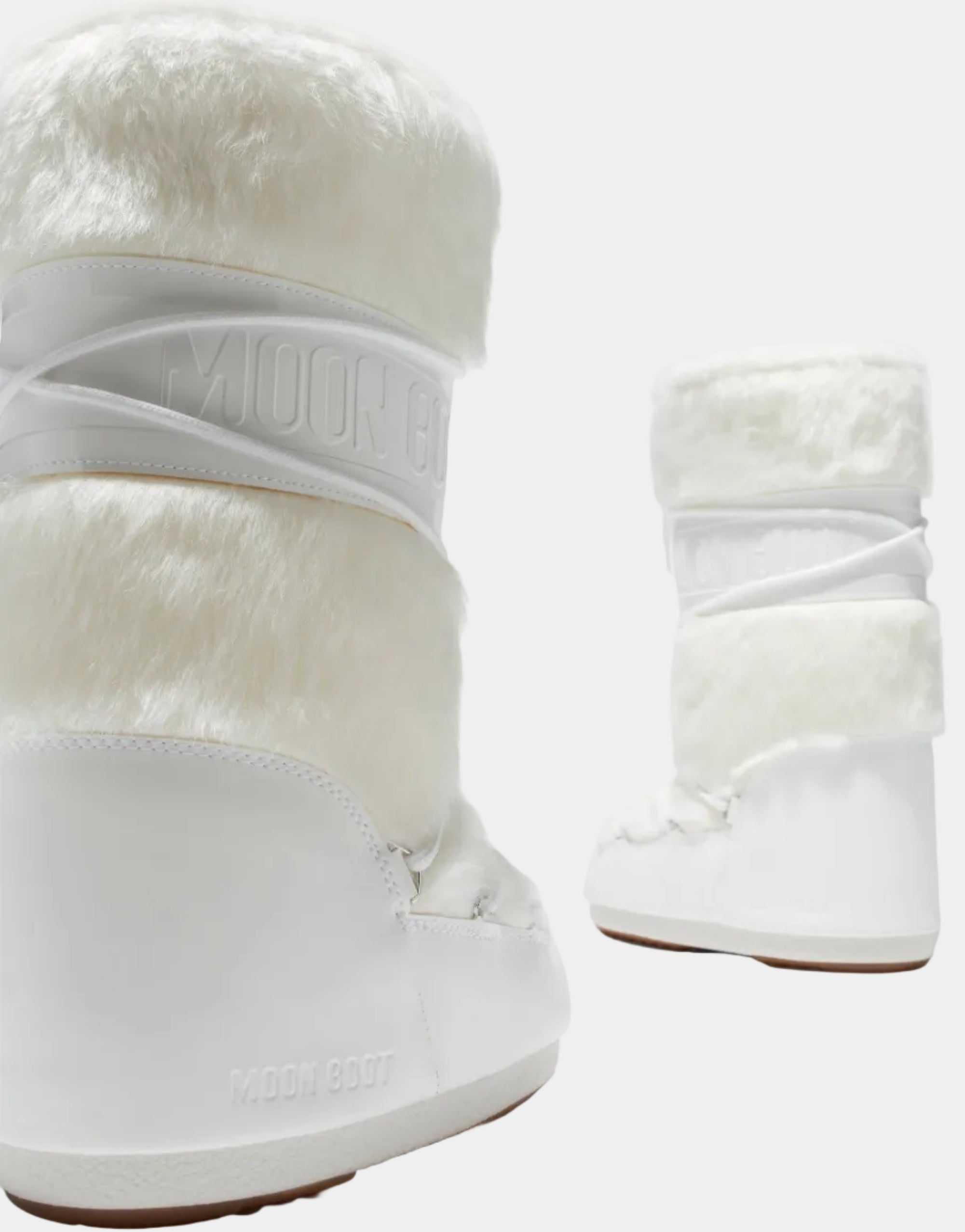 ICON WHITE FAUX-FUR BOOTS