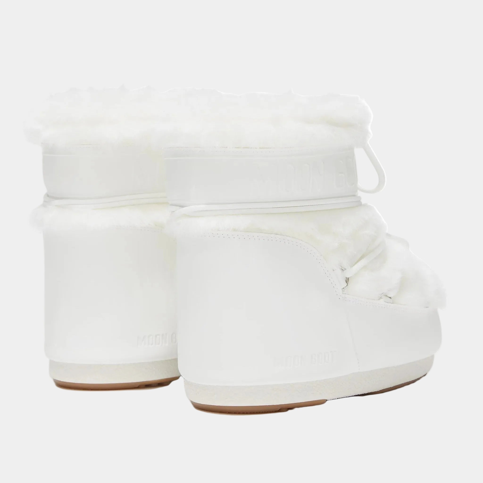 ICON LOW WHITE FAUX-FUR BOOTS