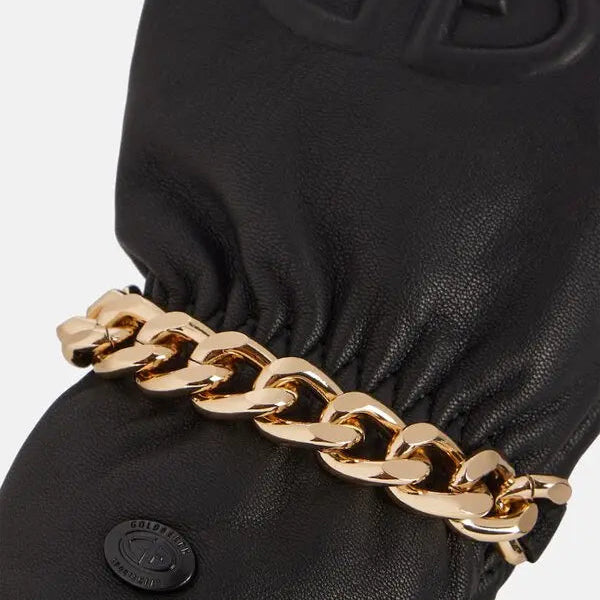 LUVAS KENDALL CHAIN-DETAIL LOGO MITTENS