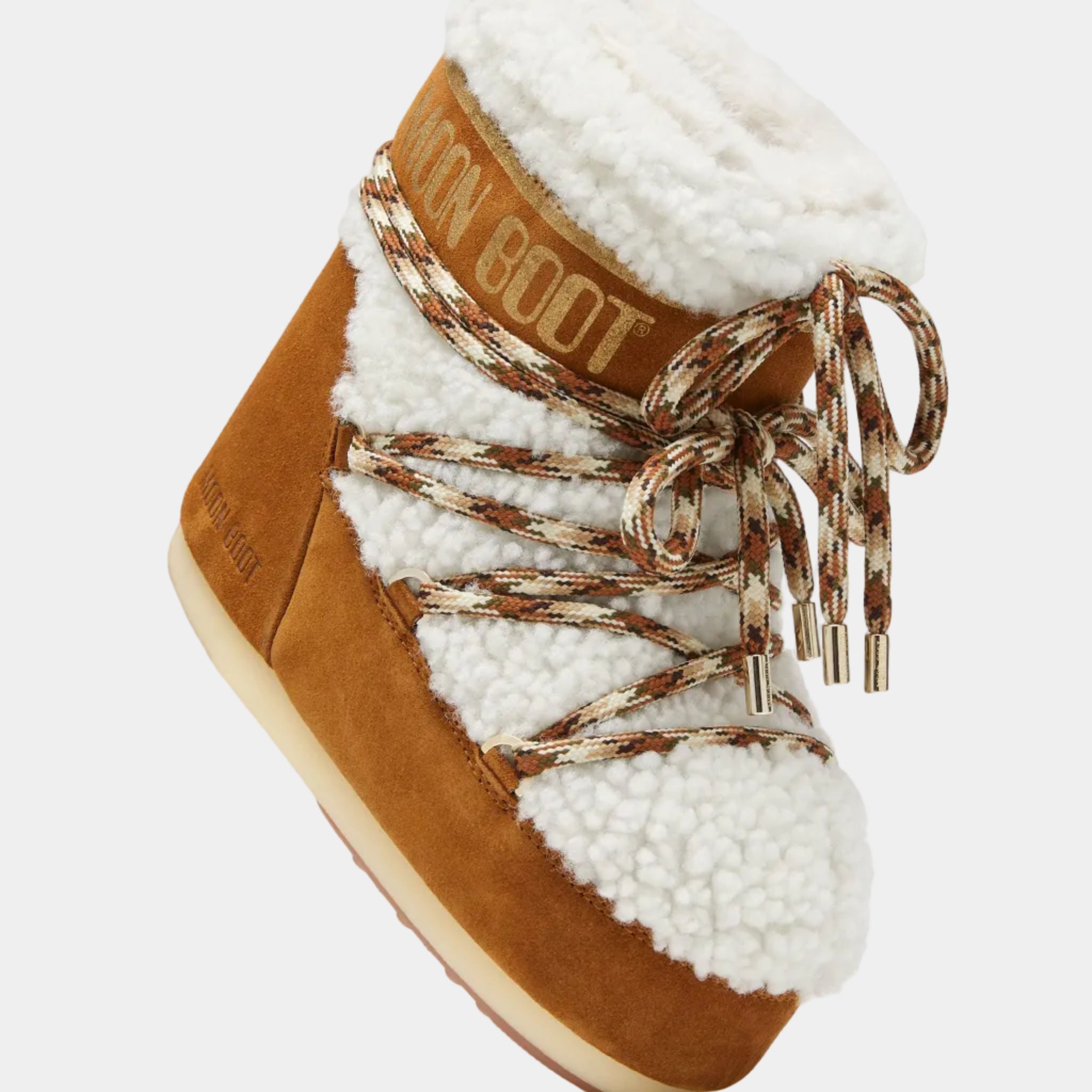 LAB69 ICON LOW BROWN SHEARLING BOOTS