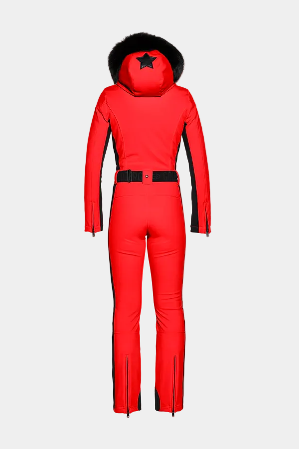 Parry Long Ski Suit Faux Border
