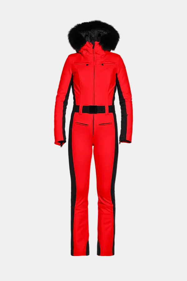 Parry Long Ski Suit Faux Border