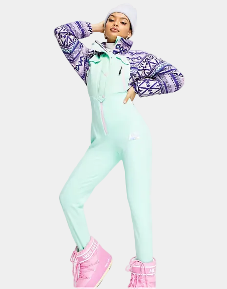 Asos 4505 - Petite Ski Suit With Retro Geo Print Detail