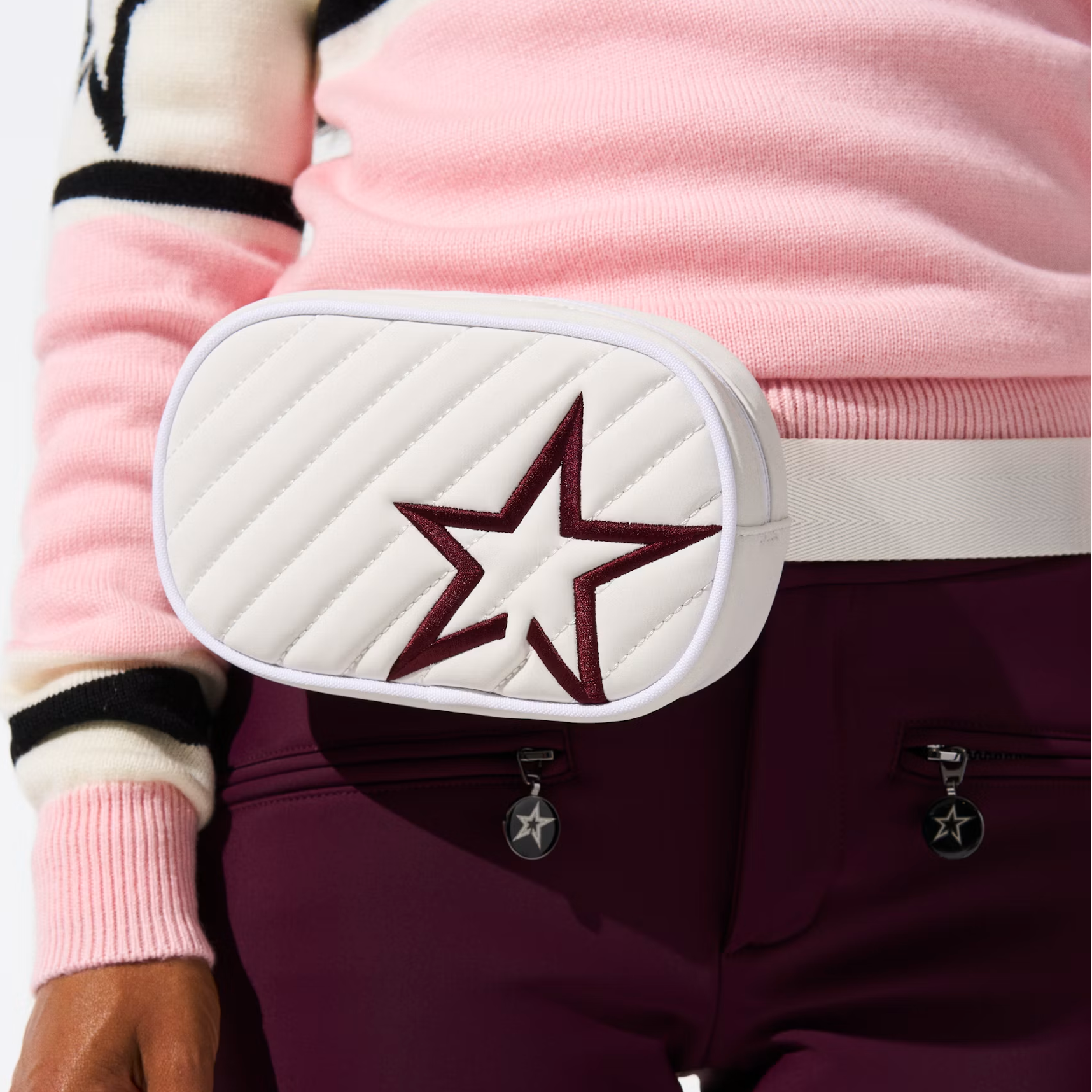 STAR BELT BAG WHITE