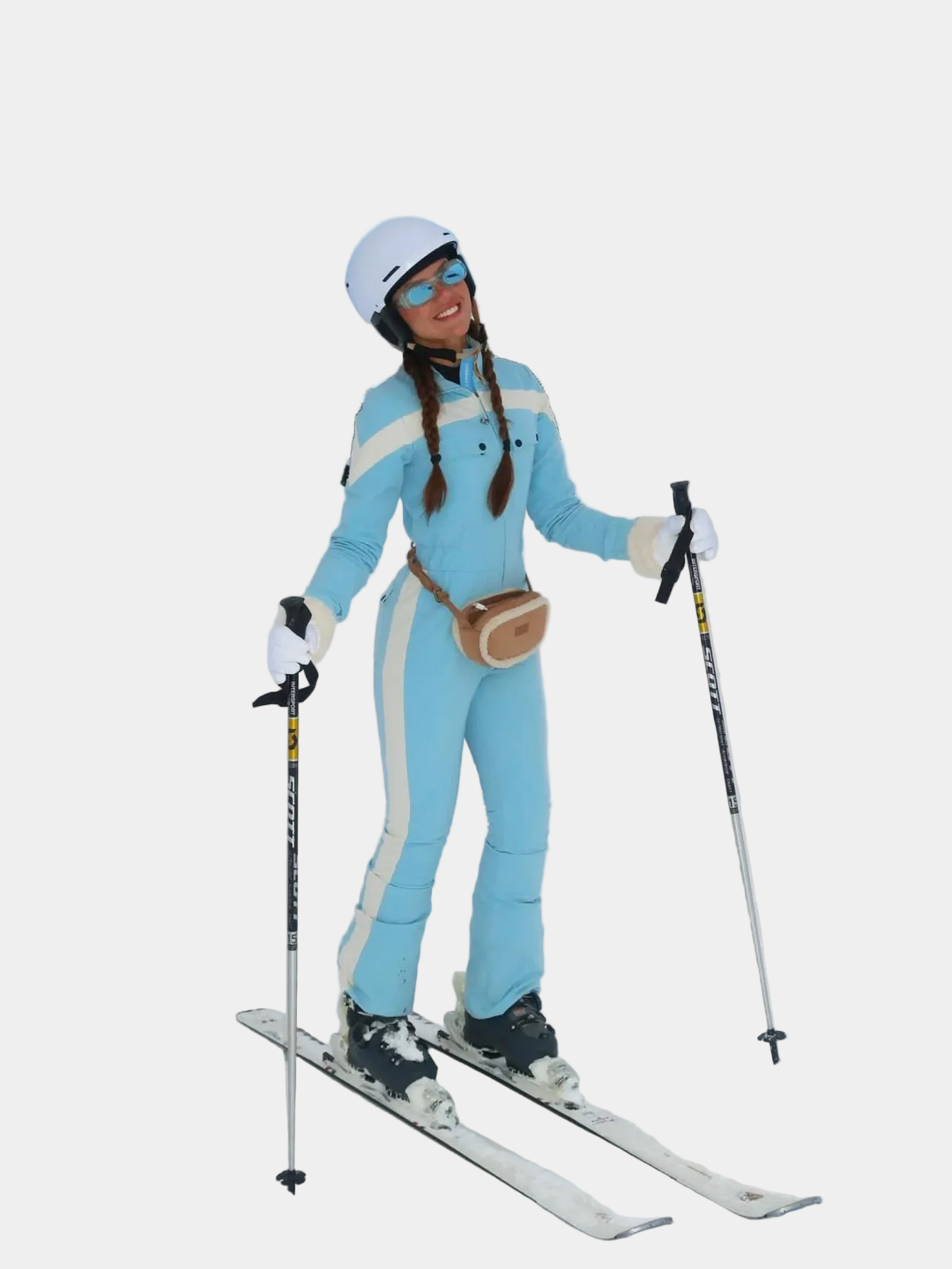 Ski Flare Blanche Azul
