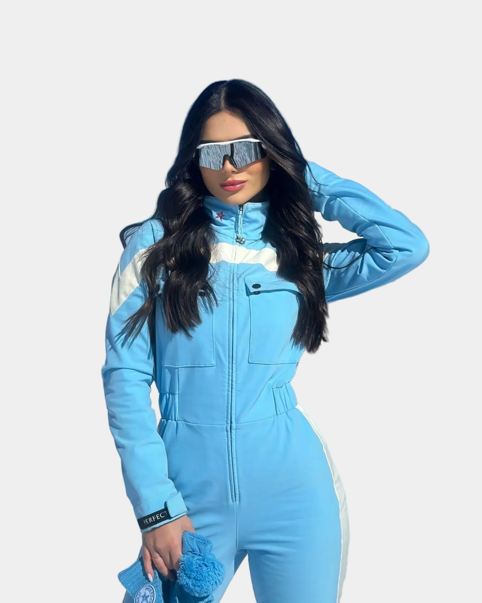 Ski Flare Blanche Azul