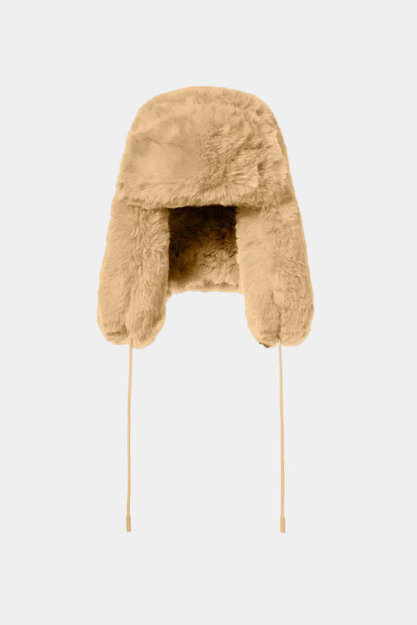 CHER FLUFFY AVIATOR HAT BROWN