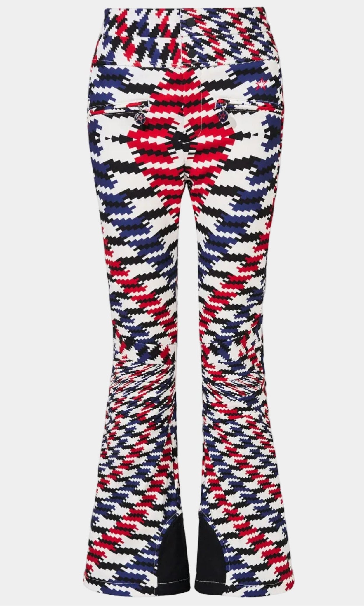 Twisted Houndstooth High-Waist Aurora Flare Ski Pant