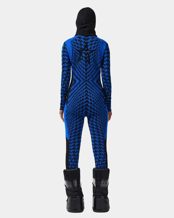 Twisted Houndstooth Merino Wool Jumpsuit