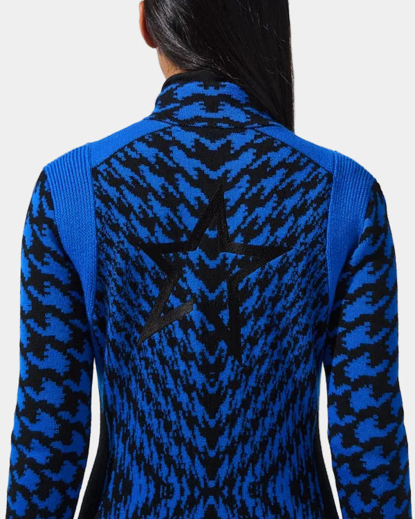 Twisted Houndstooth Merino Wool Jumpsuit