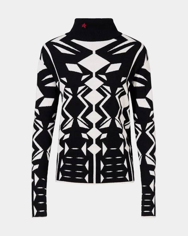 Geo Merino Wool Turtleneck