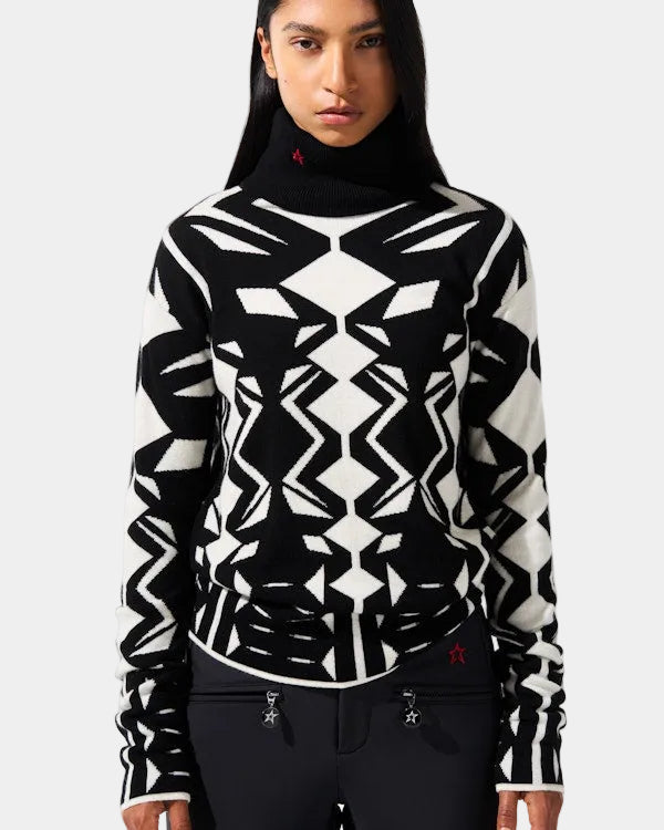 Geo Merino Wool Turtleneck